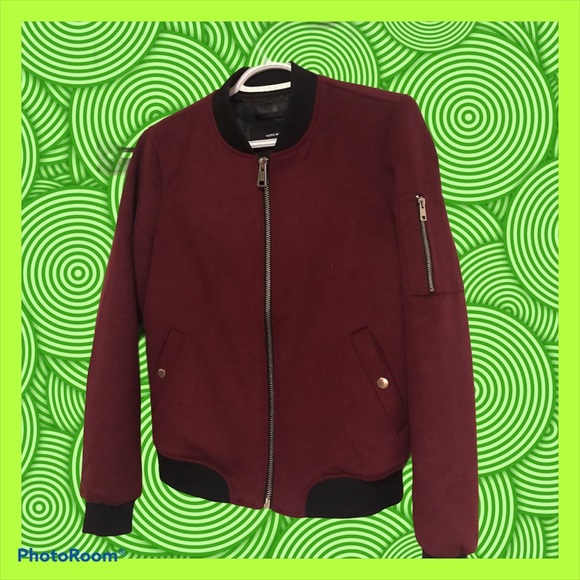 Burgundy Bomber Jacket - Picture 1 of 1